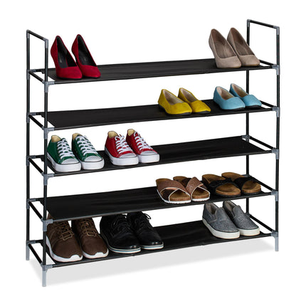 Shoe shelf with fabric levels 1 m