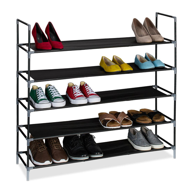 Shoe shelf with fabric levels 1 m