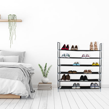 Shoe shelf with fabric levels 1 m