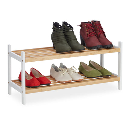 Shoe wardrobe in fabric with 8 compartments