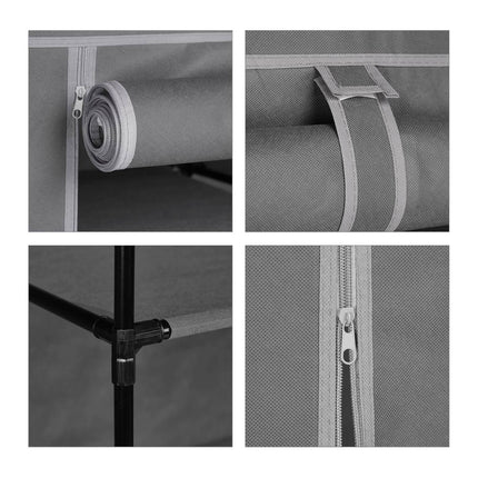 Shoe wardrobe in fabric with 8 compartments