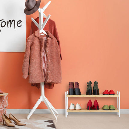 Shoe wardrobe in fabric with 8 compartments