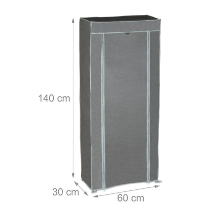 Shoe wardrobe in fabric with 8 compartments