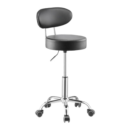 Shop Stool with Backrest – Pneumatic Rolling, 300 lb