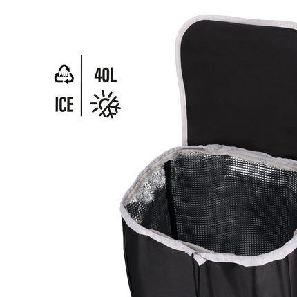 Shopping Cart, 40L Capacity, Black