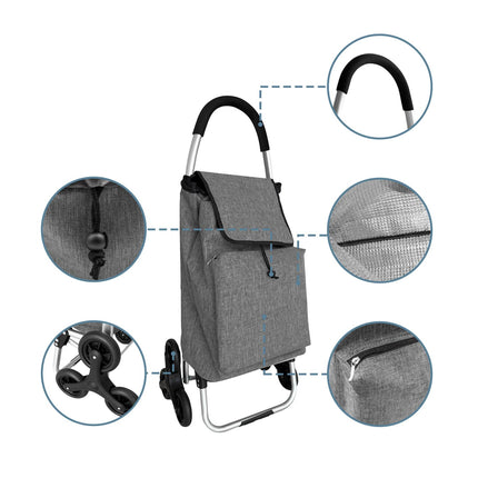 Shopping Trolley Stair Climber with 45L Insulated Bag