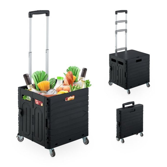 Shopping cart with telescopic handle