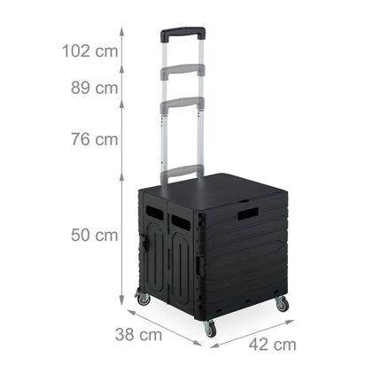 Shopping cart with telescopic handle