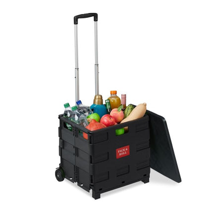 Shopping trolley with lid