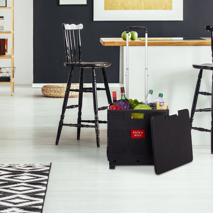 Shopping trolley with lid