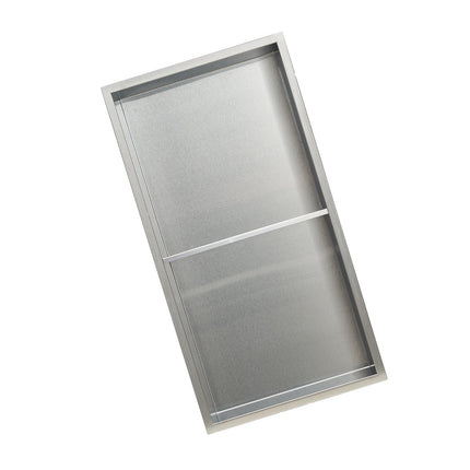 Shower Niche, 25 x 13 in Double Shelf 304 Stainless Steel