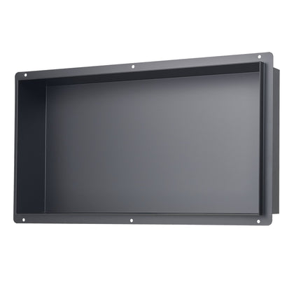 Shower Niche, 25 x 13 in Recessed 304 Stainless, Black