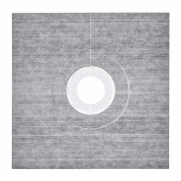 Shower Pan Kit 914x914mm, 160mm Center Drain, 2 Cloths