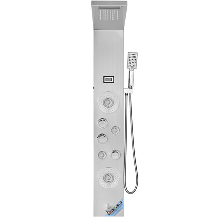 Shower Panel System, 6 Modes, LED Display, Stainless Steel