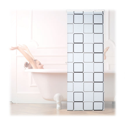 Shower Roller Blind, Water-Repellent, Retro Tile Design