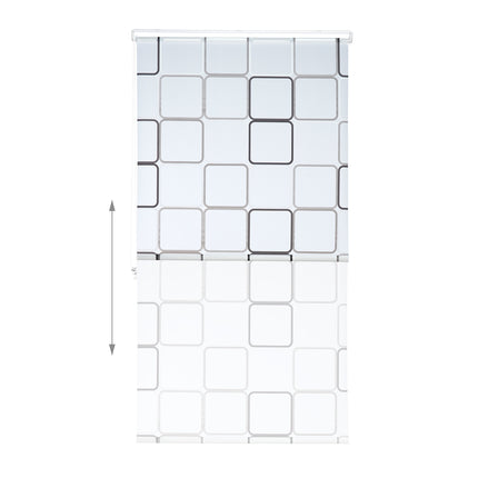Shower Roller Blind, Water-Repellent, Retro Tile Design