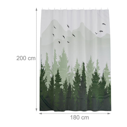 Shower curtain 180x200 cm with motif