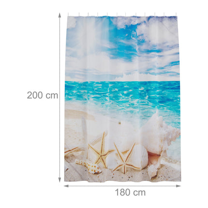 Shower curtain 180x200 cm with motif