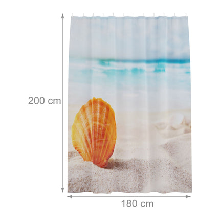 Shower curtain 180x200 cm with motif