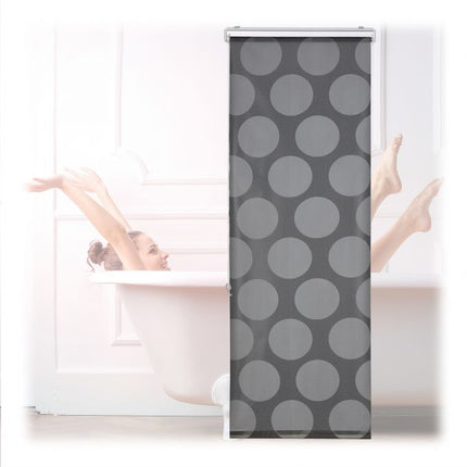 Shower curtain gray dots