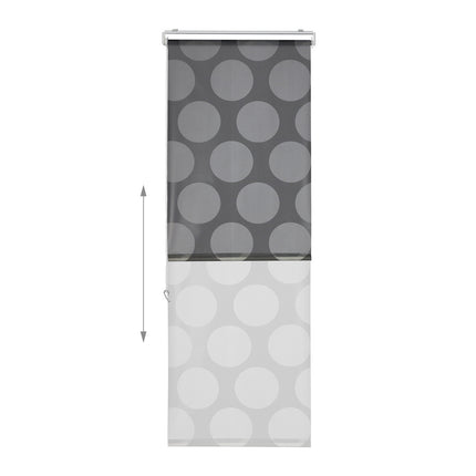 Shower curtain gray dots