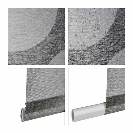 Shower curtain gray dots