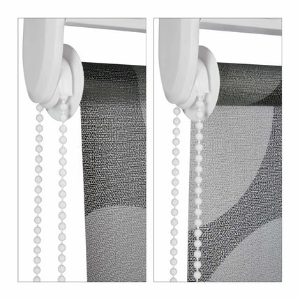 Shower curtain gray dots