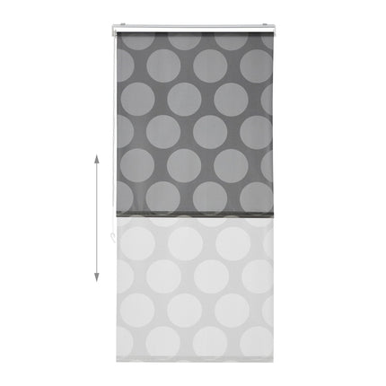 Shower curtain gray dots