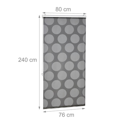 Shower curtain gray dots