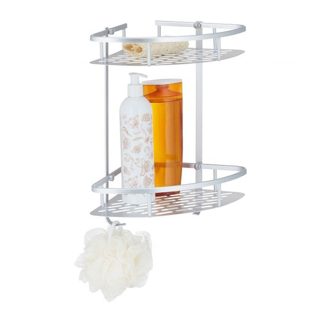 Shower shelf with 2 shelves