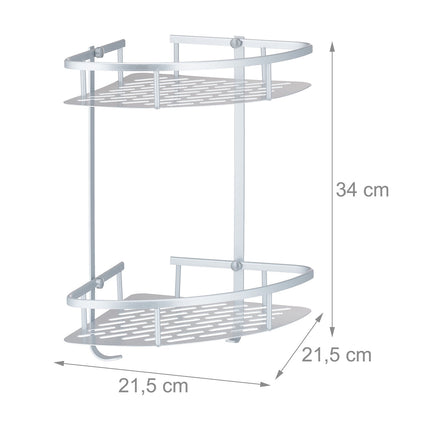 Shower shelf with 2 shelves