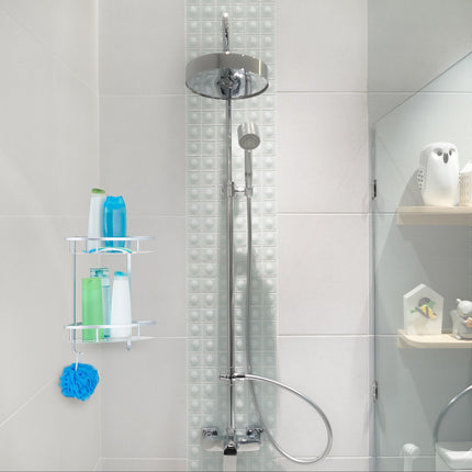 Shower shelf with 2 shelves