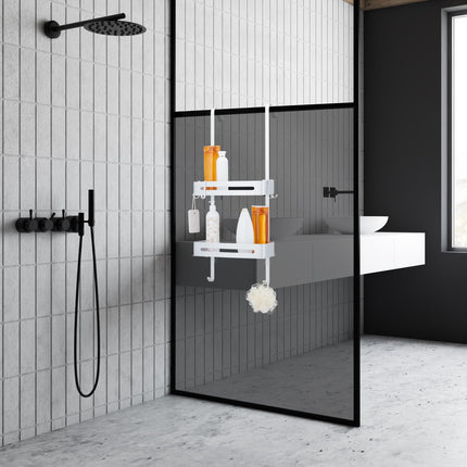 Shower tray to hang up