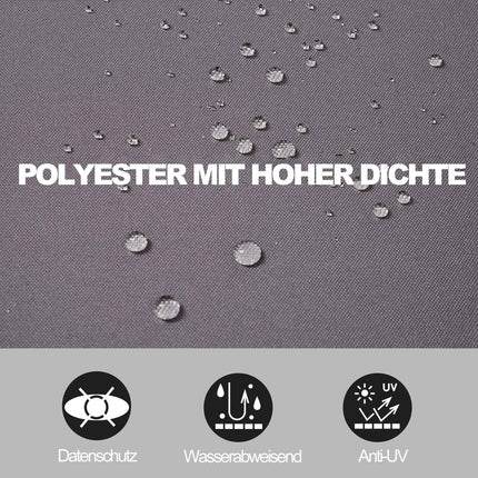 Gray polyester side awning curtain, 300x200cm Privacy & sun protection
