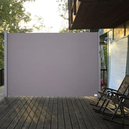 Gray polyester side awning curtain, 300x200cm Privacy & sun protection