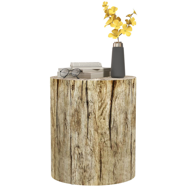 Round Tree Stump Coffee Table, Natural wood, Ø37 x 43 cm