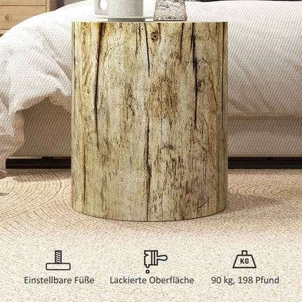 Round Tree Stump Coffee Table, Natural wood, Ø37 x 43 cm
