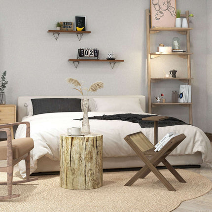 Round Tree Stump Coffee Table, Natural wood, Ø37 x 43 cm