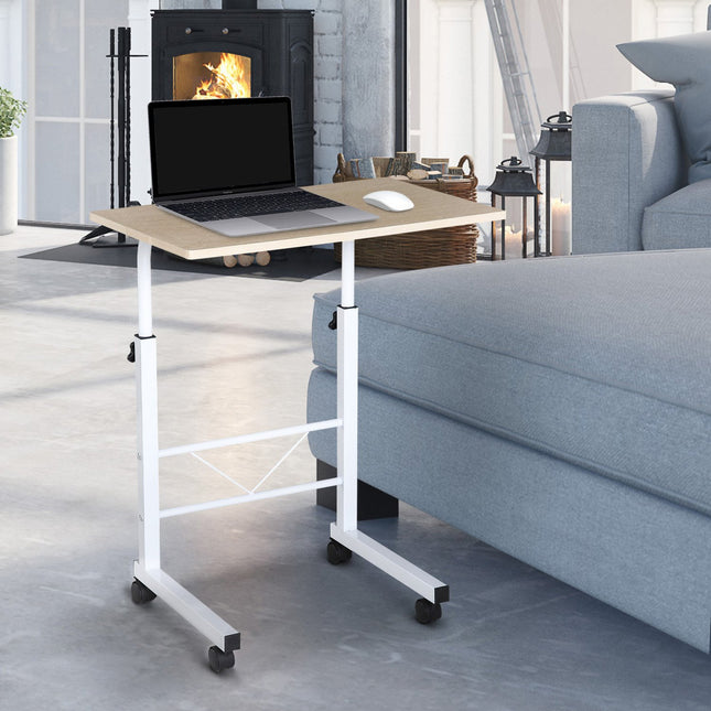 Adjustable side table with wheels - Multicolor chipboard