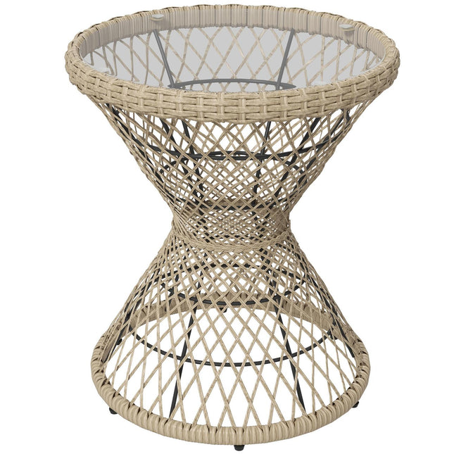 Rattan side table with UV protection, 45x45cm Boho Design