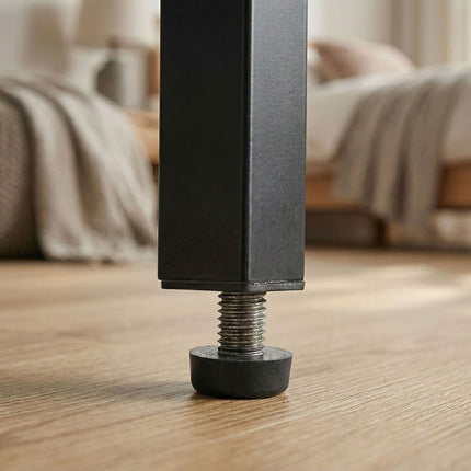 Side Table With Drawer And Shelf – Industrial Wood Effect
