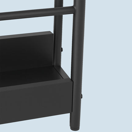 Side Table with Charging Station, USB Ports, Wood Finish