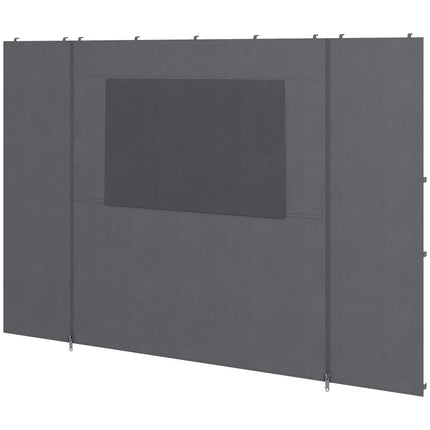 Gazebo side walls, mesh window, dark grey, 2.95x2.95M