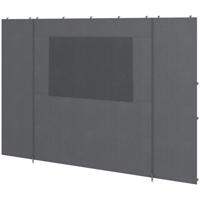 Gazebo side walls, mesh window, dark grey, 2.95x2.95M