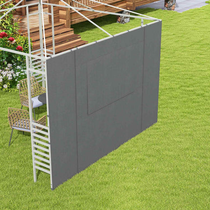 Gazebo side walls, mesh window, dark grey, 2.95x2.95M