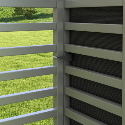Gazebo side walls, mesh window, dark grey, 2.95x2.95M