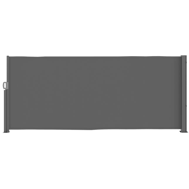 Dark gray extendable side awning, 300x140cm Privacy Screen