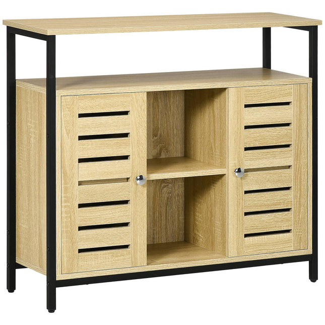 Sideboard, 2 doors & shelves, Steel frame