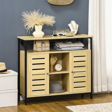Sideboard, 2 doors & shelves, Steel frame