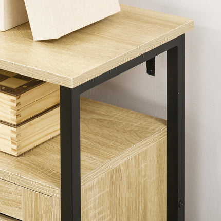 Sideboard, 2 doors & shelves, Steel frame